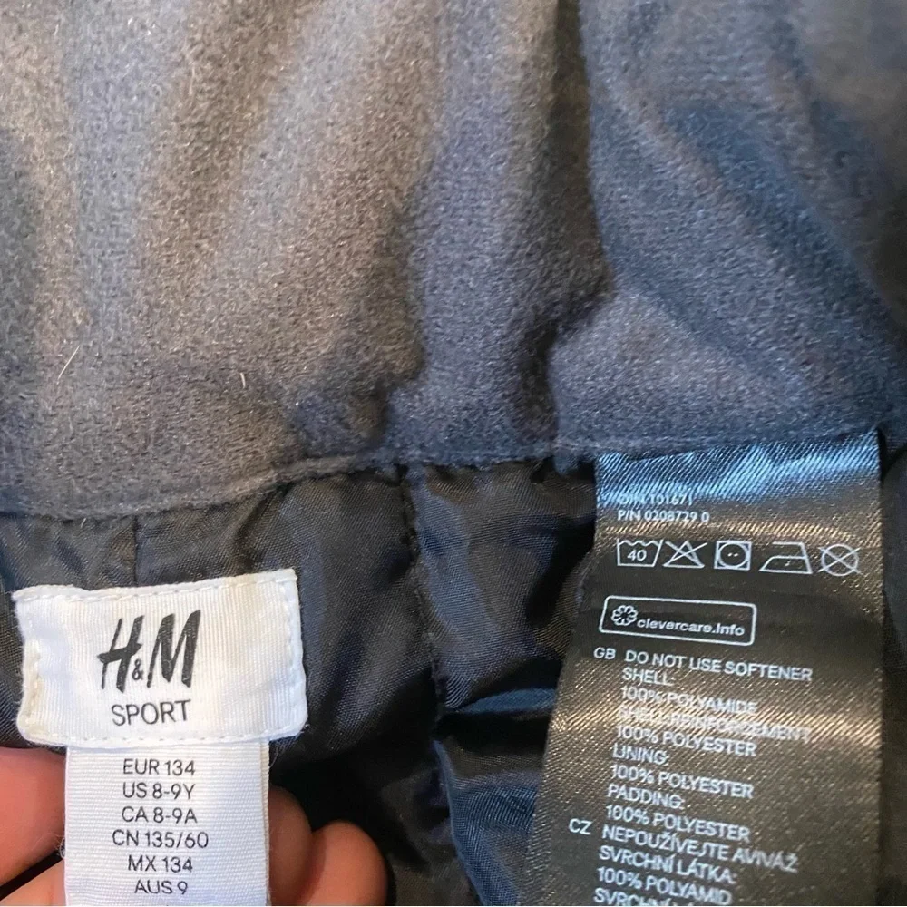 H&M black snow pants boys 8/9Y